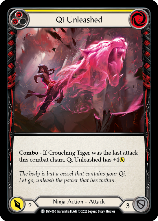 Qi Unleashed (Yellow) [DYN060] (Dynasty)  Rainbow Foil | L.A. Mood Comics and Games