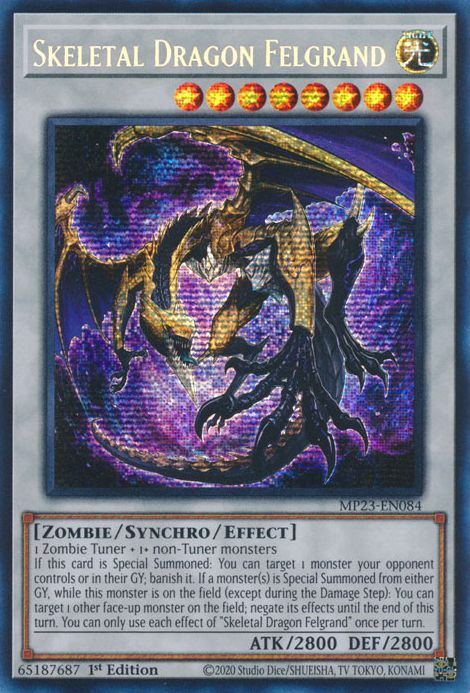 Skeletal Dragon Felgrand [MP23-EN084] Prismatic Secret Rare | L.A. Mood Comics and Games