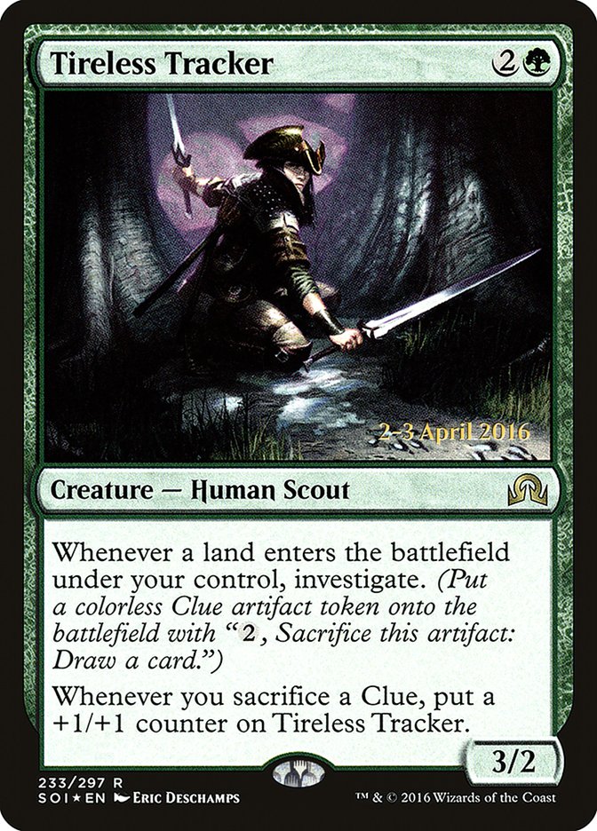 Tireless Tracker [Shadows over Innistrad Prerelease Promos] | L.A. Mood Comics and Games