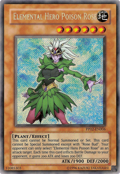 Elemental Hero Poison Rose [PP02-EN006] Secret Rare | L.A. Mood Comics and Games