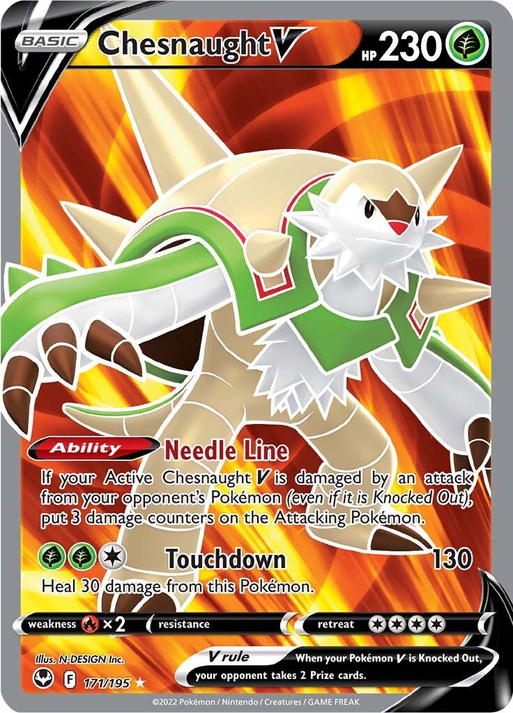 Chesnaught V (171/195) [Sword & Shield: Silver Tempest] | L.A. Mood Comics and Games