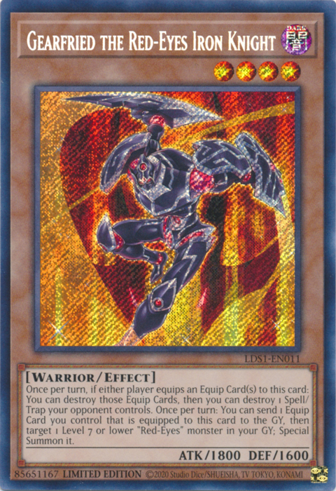Gearfried the Red-Eyes Iron Knight [LDS1-EN011] Secret Rare | L.A. Mood Comics and Games