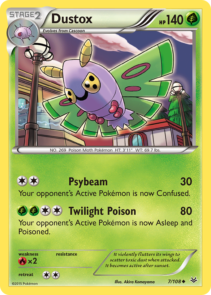 Dustox (7/108) [XY: Roaring Skies] | L.A. Mood Comics and Games