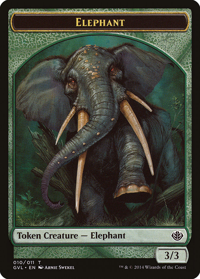 Elephant Token (Garruk vs. Liliana) [Duel Decks Anthology Tokens] | L.A. Mood Comics and Games