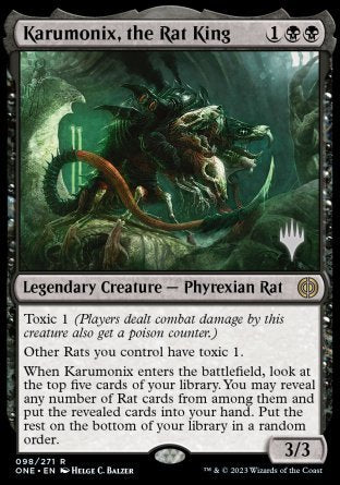 Karumonix, the Rat King (Promo Pack) [Phyrexia: All Will Be One Promos] | L.A. Mood Comics and Games