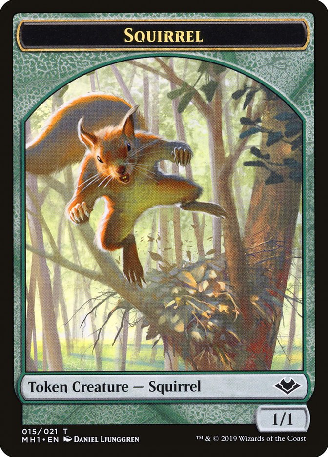 Zombie (007) // Squirrel (015) Double-Sided Token [Modern Horizons Tokens] | L.A. Mood Comics and Games