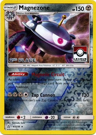 Magnezone (83/156) (League Promo 2nd Place) [Sun & Moon: Ultra Prism] | L.A. Mood Comics and Games