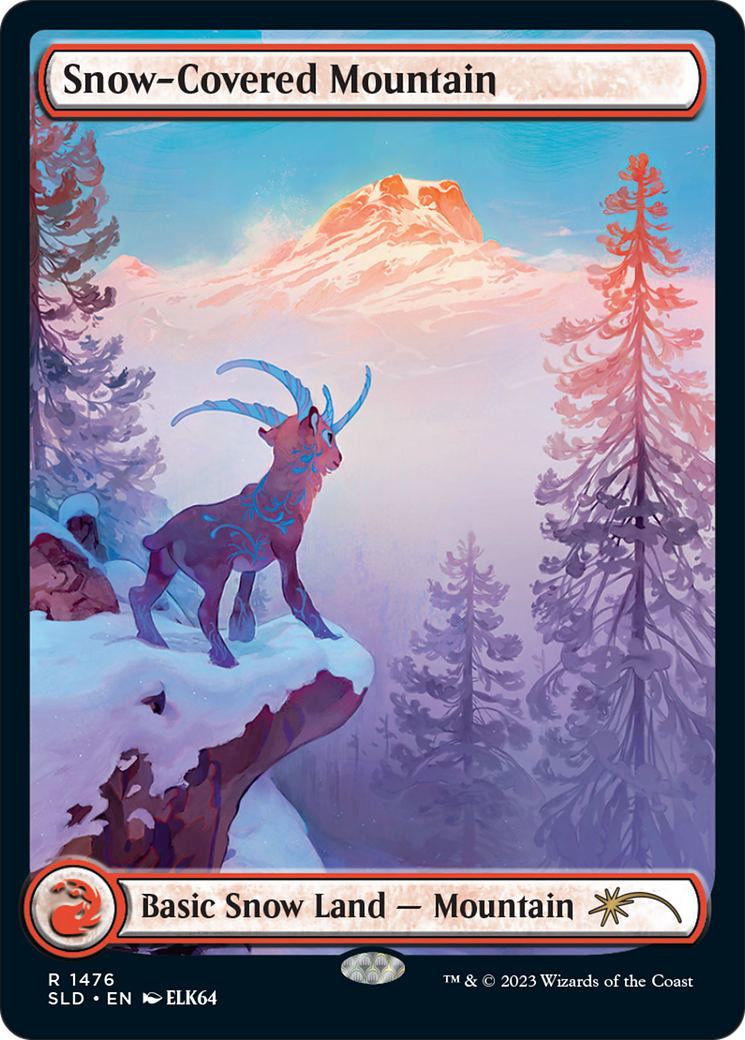 Snow-Covered Mountain (1476) (Rainbow Foil) [Secret Lair Drop Series] | L.A. Mood Comics and Games