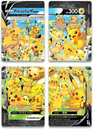 Pikachu V-UNION (Set of 4) [Sword & Shield: Black Star Promos] | L.A. Mood Comics and Games