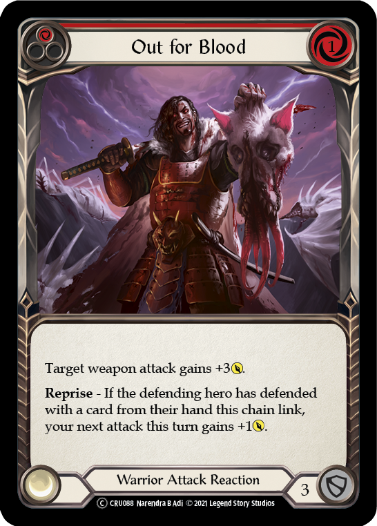 Out for Blood (Red) [U-CRU088] (Crucible of War Unlimited)  Unlimited Normal | L.A. Mood Comics and Games