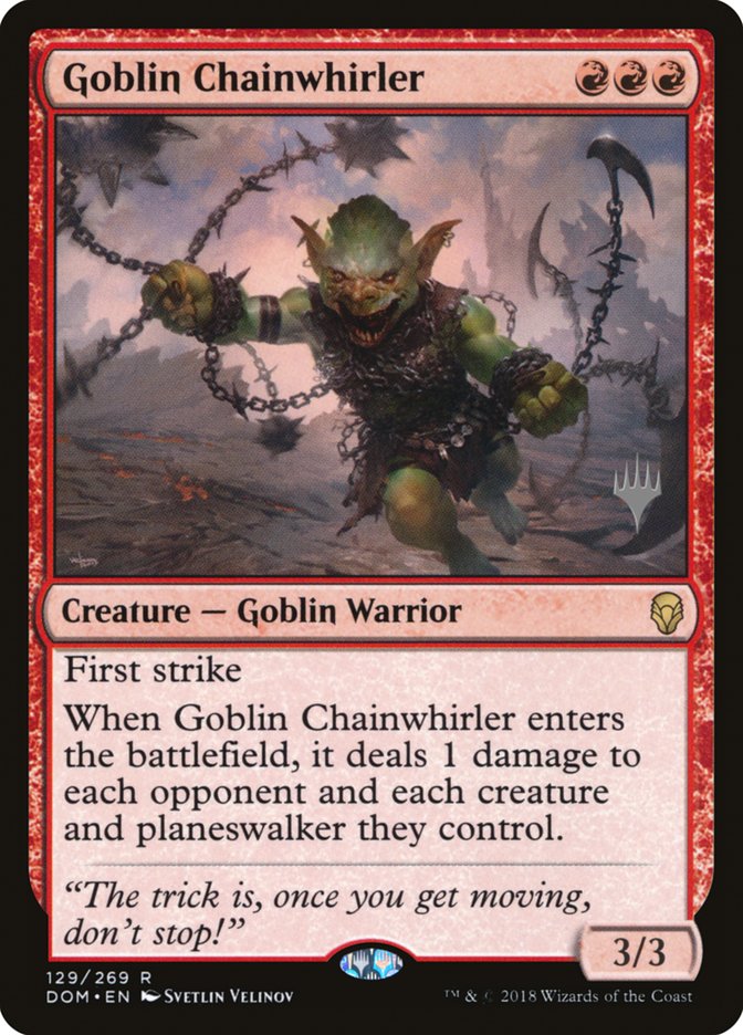Goblin Chainwhirler (Promo Pack) [Dominaria Promos] | L.A. Mood Comics and Games