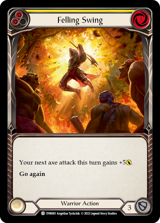 Felling Swing (Yellow) [DYN083] (Dynasty)  Rainbow Foil | L.A. Mood Comics and Games