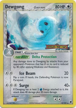 Dewgong (15/101) (Delta Species) (Stamped) [EX: Dragon Frontiers] | L.A. Mood Comics and Games