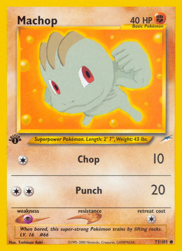 Machop (73/105) [Neo Destiny 1st Edition] | L.A. Mood Comics and Games