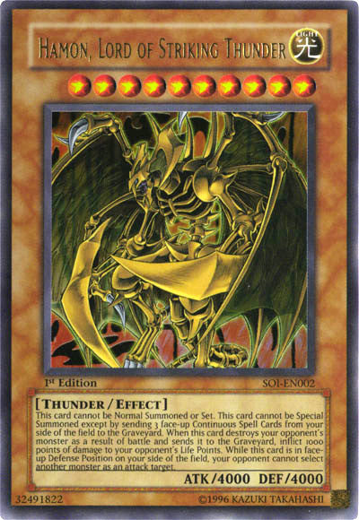 Hamon, Lord of Striking Thunder [SOI-EN002] Ultra Rare | L.A. Mood Comics and Games