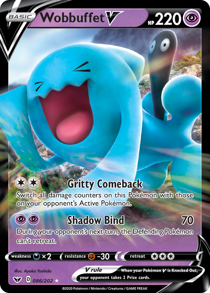 Wobbuffet V (086/202) [Sword & Shield: Base Set] | L.A. Mood Comics and Games