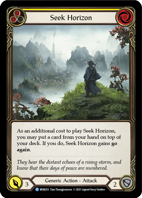 Seek Horizon (Yellow) [MON252-RF] (Monarch)  1st Edition Rainbow Foil | L.A. Mood Comics and Games