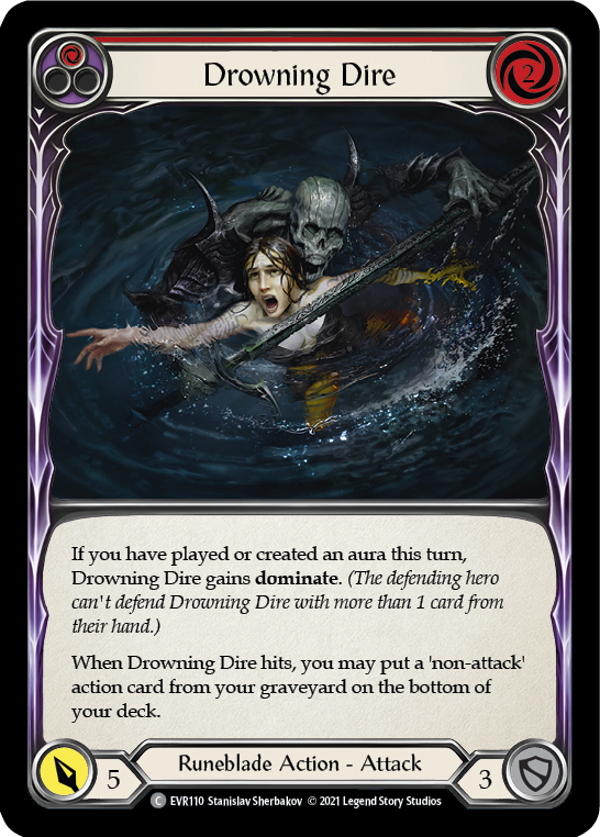 Drowning Dire (Red) [EVR110] (Everfest)  1st Edition Rainbow Foil | L.A. Mood Comics and Games