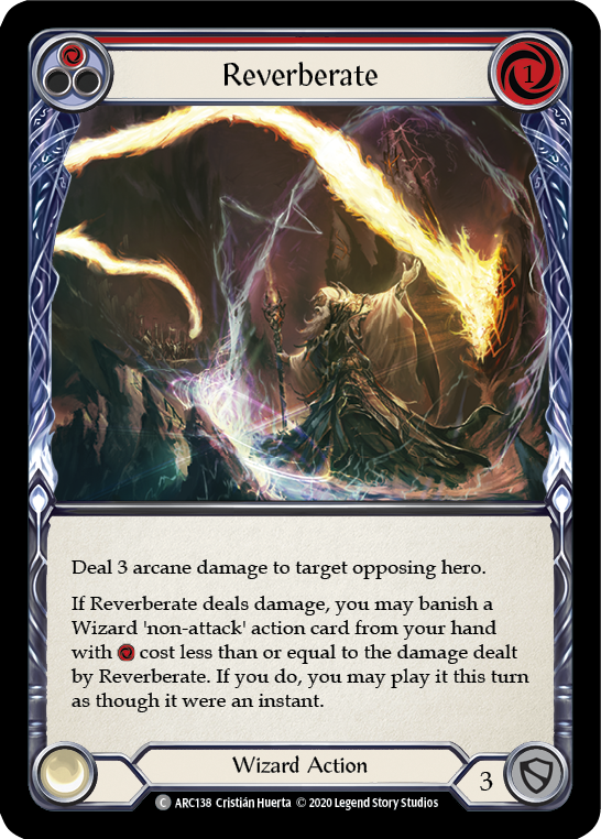 Reverberate (Red) [U-ARC138] (Arcane Rising Unlimited)  Unlimited Rainbow Foil | L.A. Mood Comics and Games