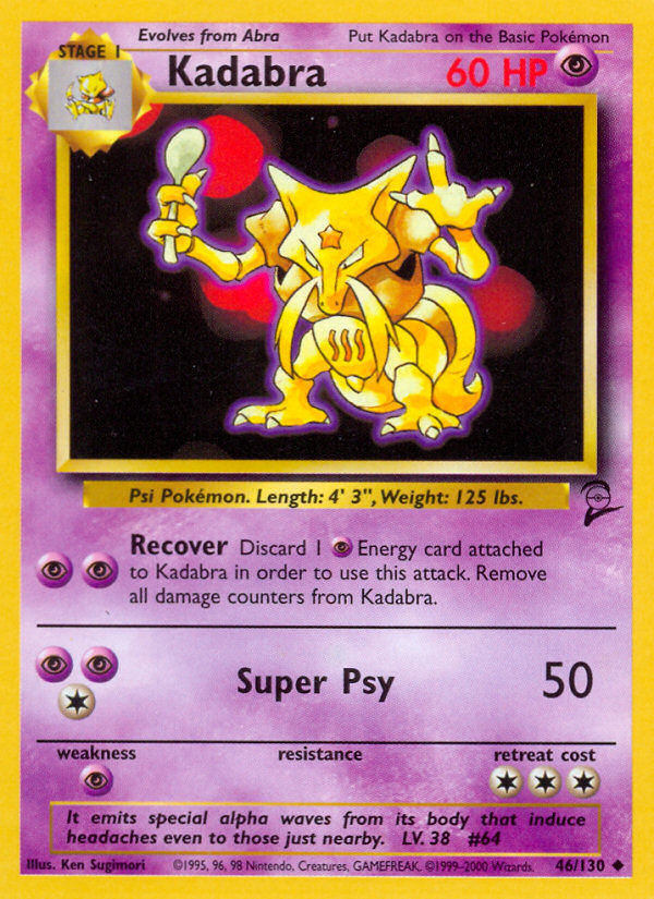 Kadabra (46/130) [Base Set 2] | L.A. Mood Comics and Games