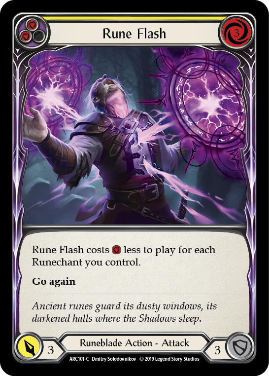 Rune Flash (Yellow) [ARC101-C] (Arcane Rising)  1st Edition Normal | L.A. Mood Comics and Games
