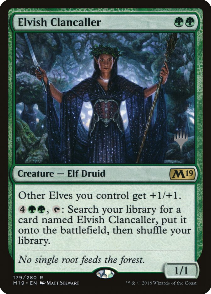 Elvish Clancaller (Promo Pack) [Core Set 2019 Promos] | L.A. Mood Comics and Games