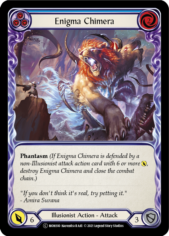 Enigma Chimera (Blue) [U-MON100-RF] (Monarch Unlimited)  Unlimited Rainbow Foil | L.A. Mood Comics and Games