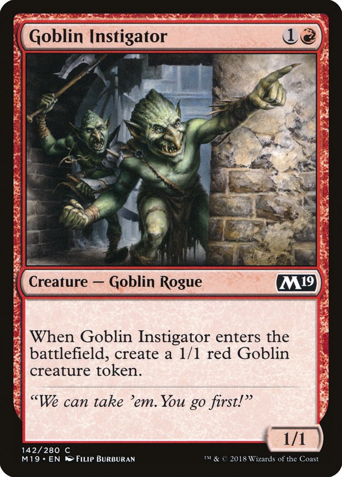Goblin Instigator [Core Set 2019] | L.A. Mood Comics and Games