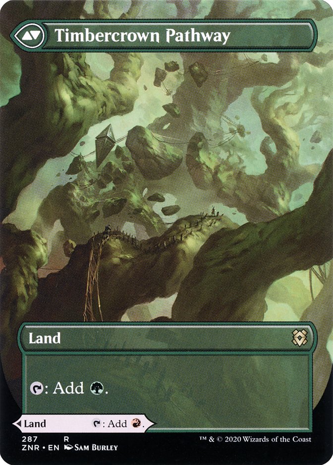 Cragcrown Pathway // Timbercrown Pathway (Borderless Alternate Art) [Zendikar Rising] | L.A. Mood Comics and Games