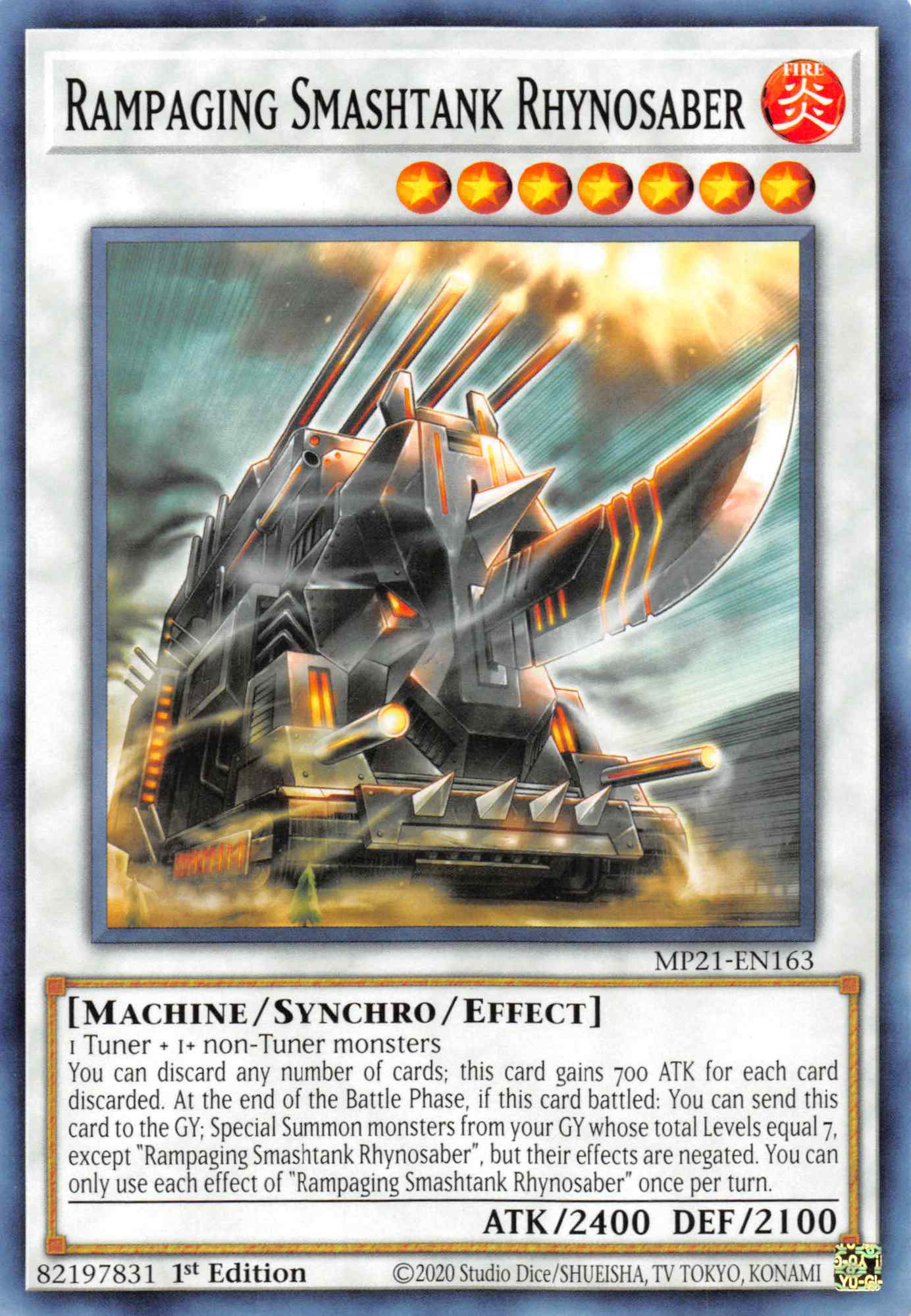 Rampaging Smashtank Rhynosaber [MP21-EN163] Common | L.A. Mood Comics and Games