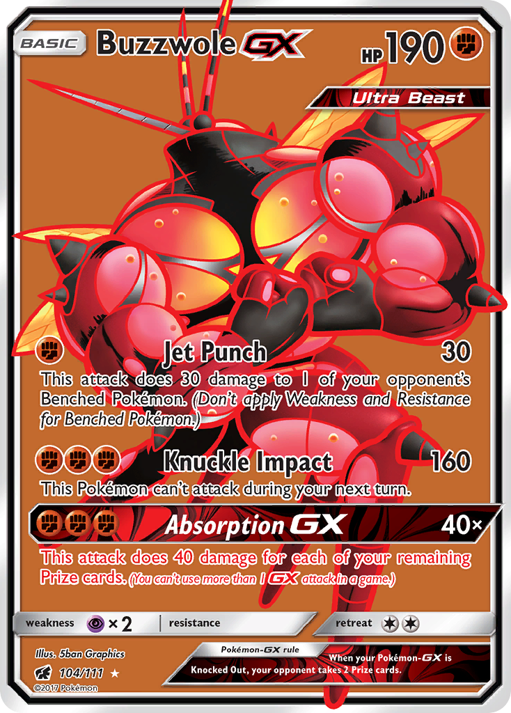 Buzzwole GX (104/111) [Sun & Moon: Crimson Invasion] | L.A. Mood Comics and Games