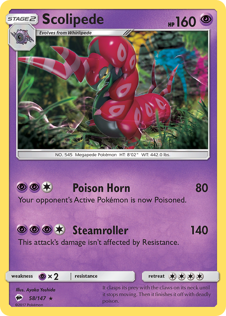 Scolipede (58/147) [Sun & Moon: Burning Shadows] | L.A. Mood Comics and Games