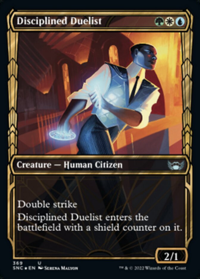 Disciplined Duelist (Showcase Golden Age Gilded Foil) [Streets of New Capenna] | L.A. Mood Comics and Games