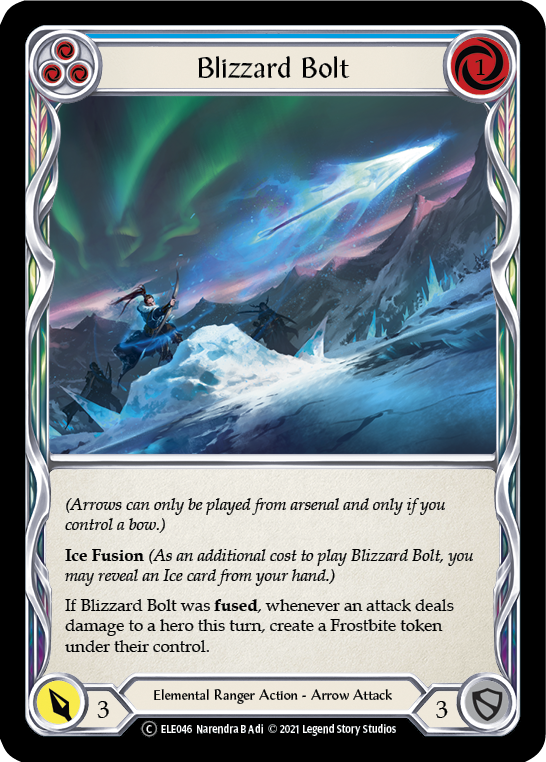 Blizzard Bolt (Blue) [U-ELE046] (Tales of Aria Unlimited)  Unlimited Rainbow Foil | L.A. Mood Comics and Games