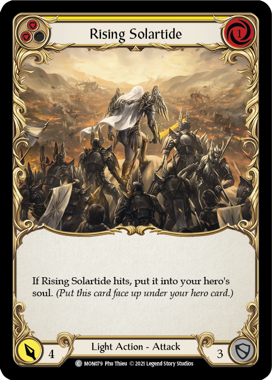 Rising Solartide (Yellow) [MON079-RF] (Monarch)  1st Edition Rainbow Foil | L.A. Mood Comics and Games