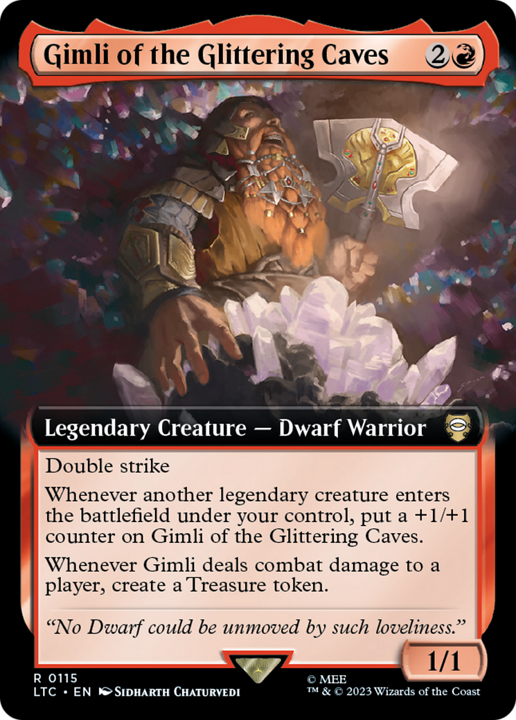 Gimli of the Glittering Caves (Extended Art) [The Lord of the Rings: Tales of Middle-Earth Commander] | L.A. Mood Comics and Games