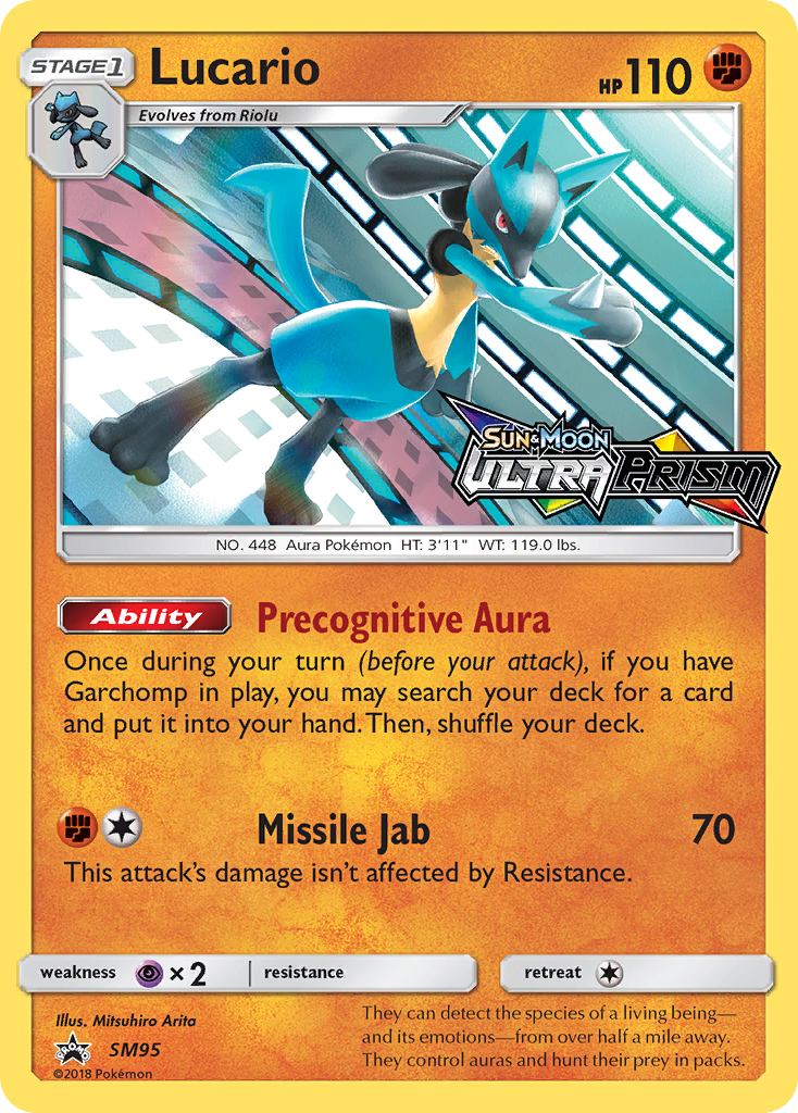 Lucario (SM95) (Prerelease Promo) [Sun & Moon: Black Star Promos] | L.A. Mood Comics and Games