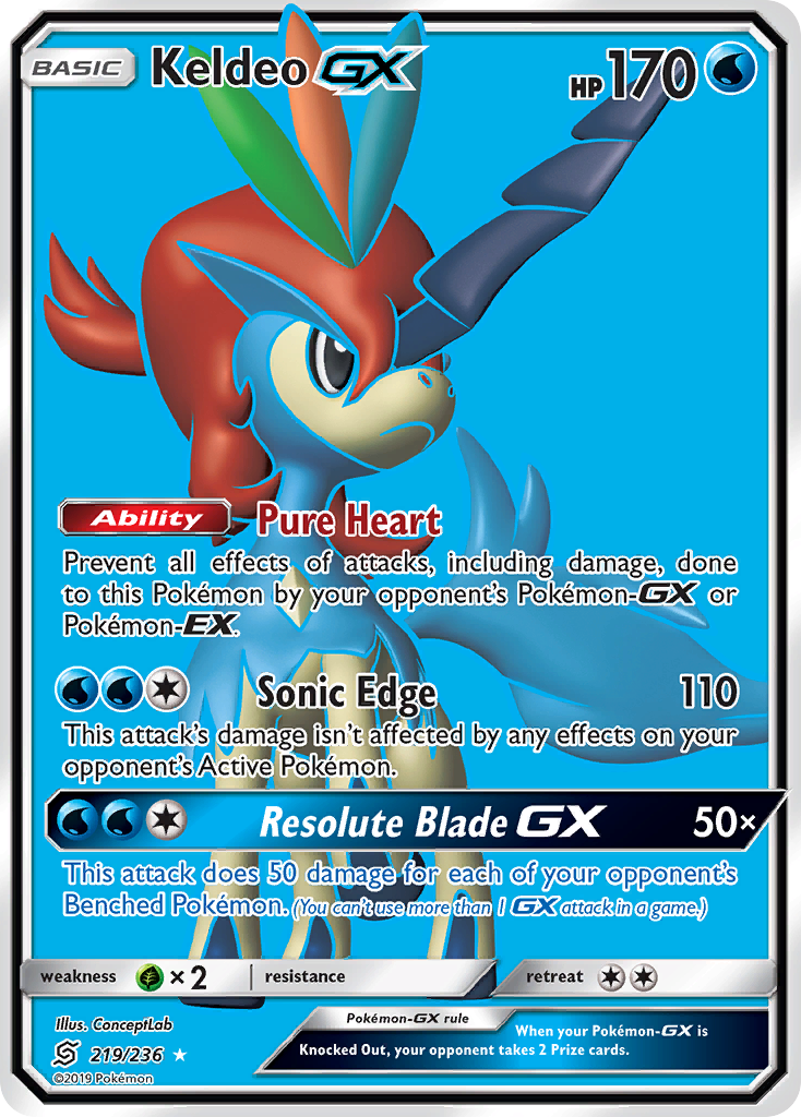 Keldeo GX (219/236) [Sun & Moon: Unified Minds] | L.A. Mood Comics and Games