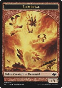 Elemental (008) // Serra the Benevolent Emblem (020) Double-Sided Token [Modern Horizons Tokens] | L.A. Mood Comics and Games