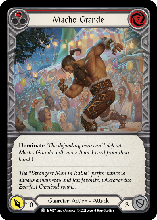 Macho Grande (Red) [EVR027] (Everfest)  1st Edition Rainbow Foil | L.A. Mood Comics and Games