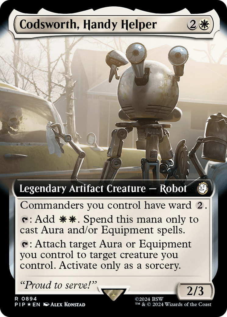 Codsworth, Handy Helper (Extended Art) (Surge Foil) [Fallout] | L.A. Mood Comics and Games