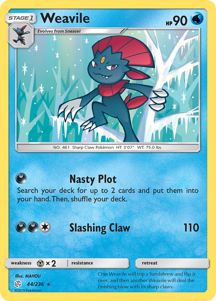 Weavile (44/236) [Sun & Moon: Cosmic Eclipse] | L.A. Mood Comics and Games