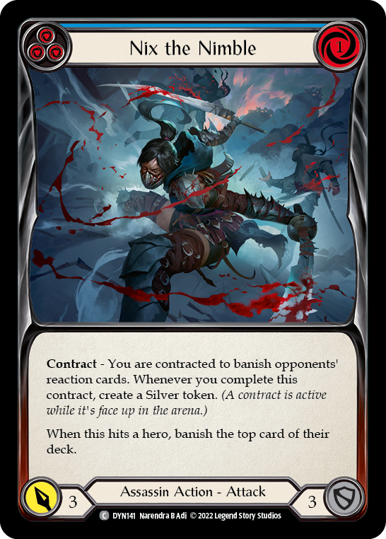 Nix the Nimble (Blue) [DYN141] (Dynasty)  Rainbow Foil | L.A. Mood Comics and Games