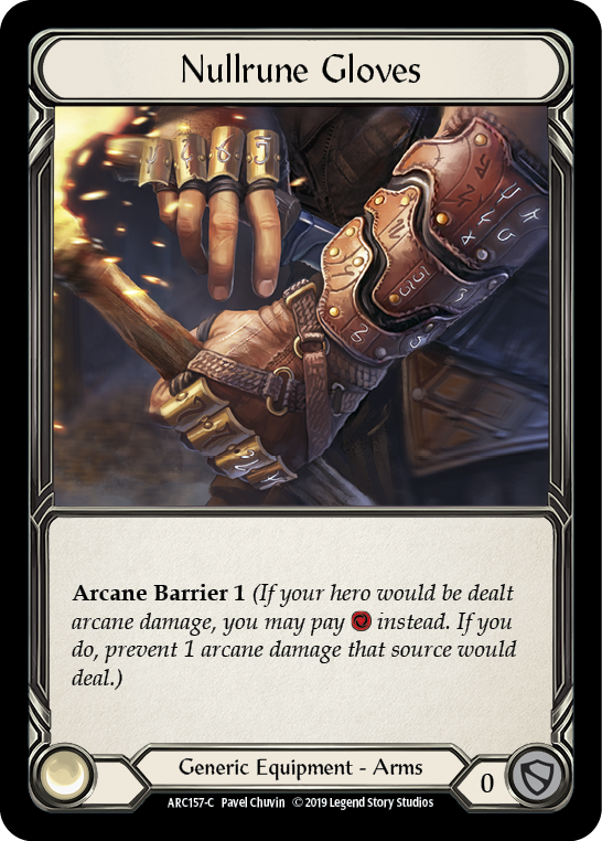 Nullrune Gloves [ARC157-C] (Arcane Rising)  1st Edition Cold Foil | L.A. Mood Comics and Games