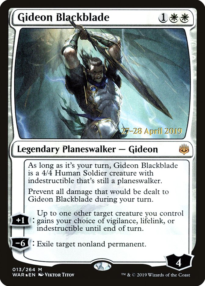 Gideon Blackblade [War of the Spark Prerelease Promos] | L.A. Mood Comics and Games