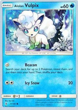 Alolan Vulpix (21/145) (Ice Path FTW - Zachary Bokhari) [World Championships 2017] | L.A. Mood Comics and Games