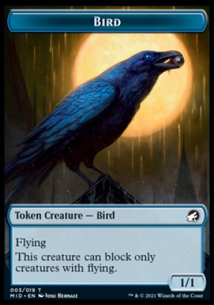 Bird Token [Innistrad: Midnight Hunt Tokens] | L.A. Mood Comics and Games