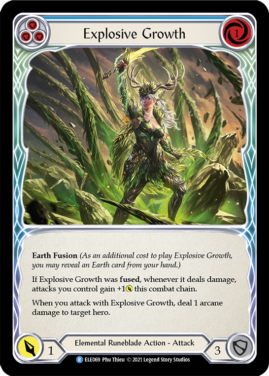Explosive Growth (Blue) [ELE069] (Tales of Aria)  1st Edition Rainbow Foil | L.A. Mood Comics and Games
