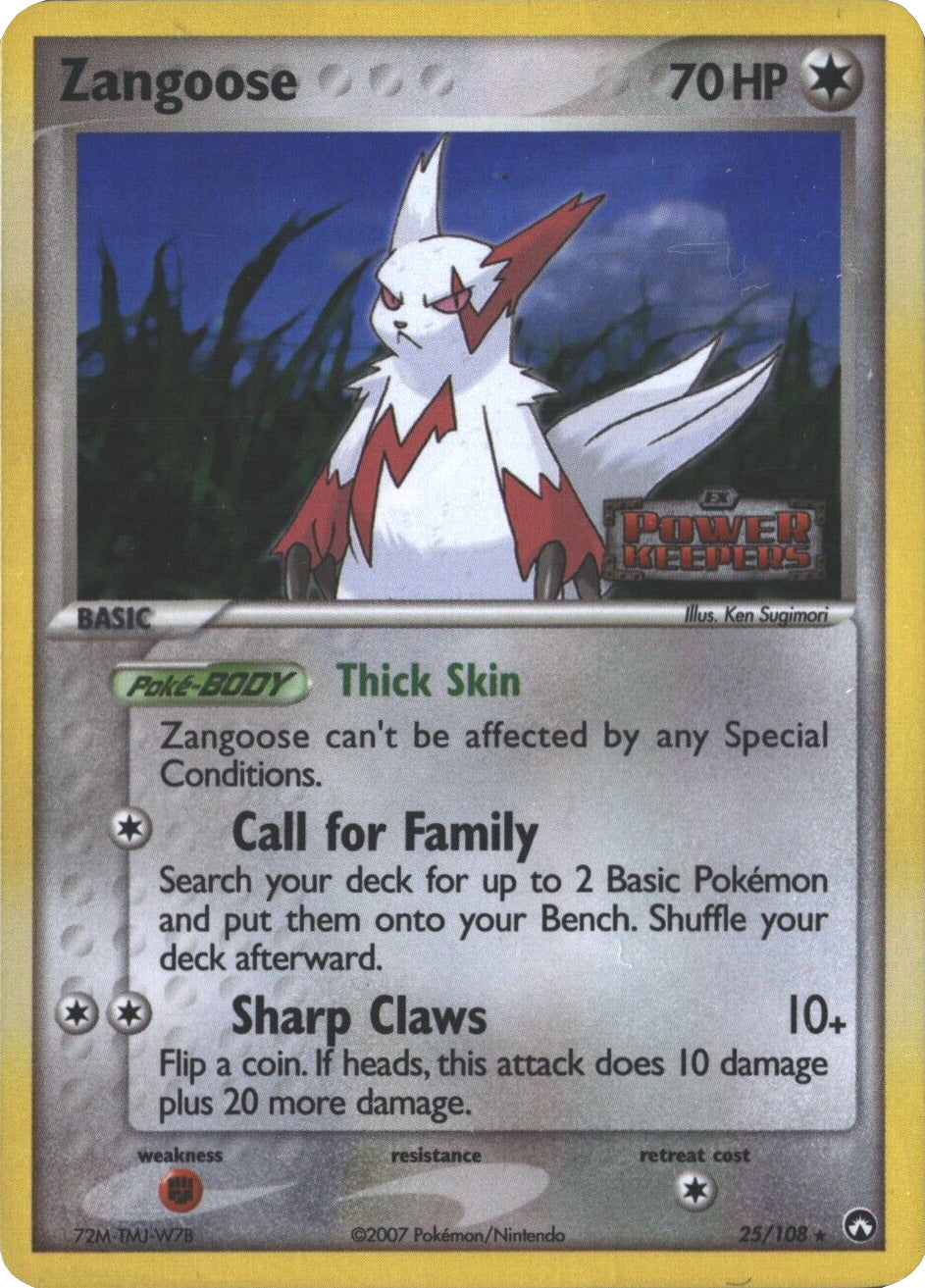 Zangoose (25/108) (Stamped) [EX: Power Keepers] | L.A. Mood Comics and Games