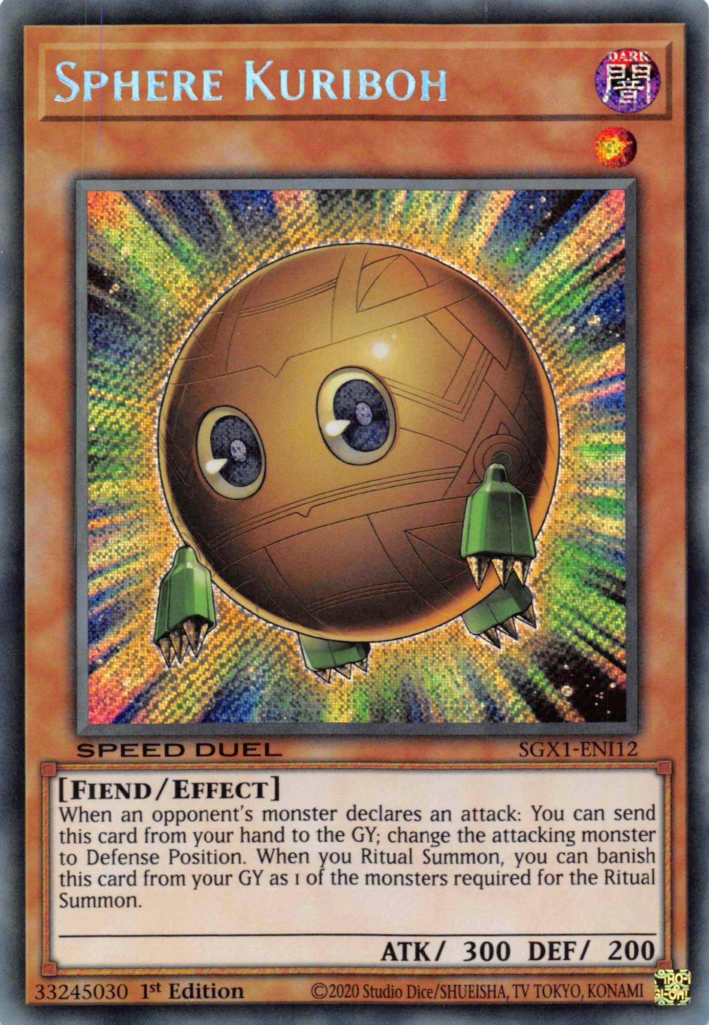 Sphere Kuriboh [SGX1-ENI12] Secret Rare | L.A. Mood Comics and Games